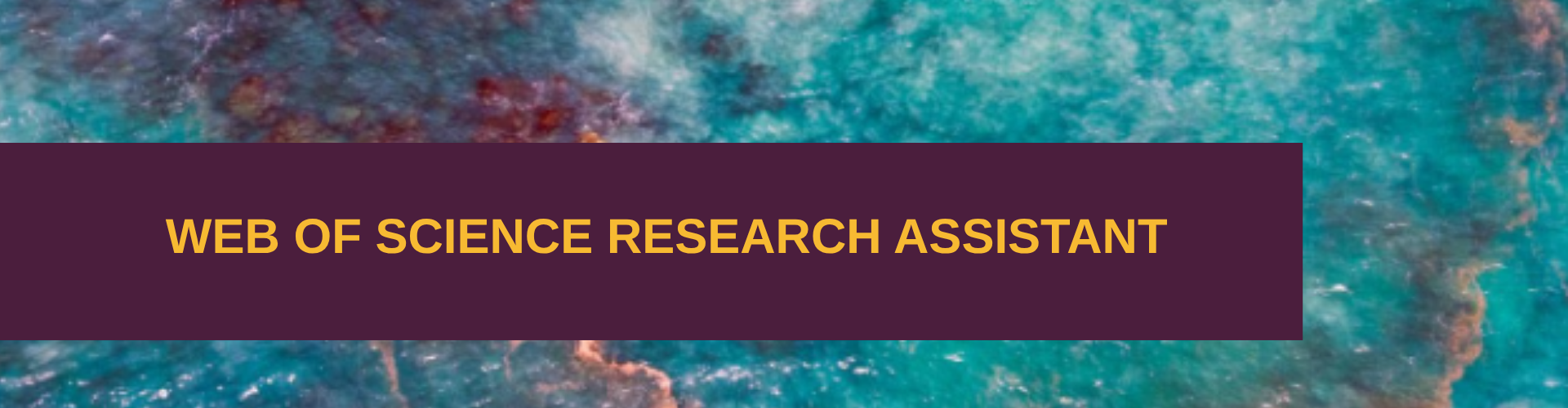Web of Science Research Assistant.